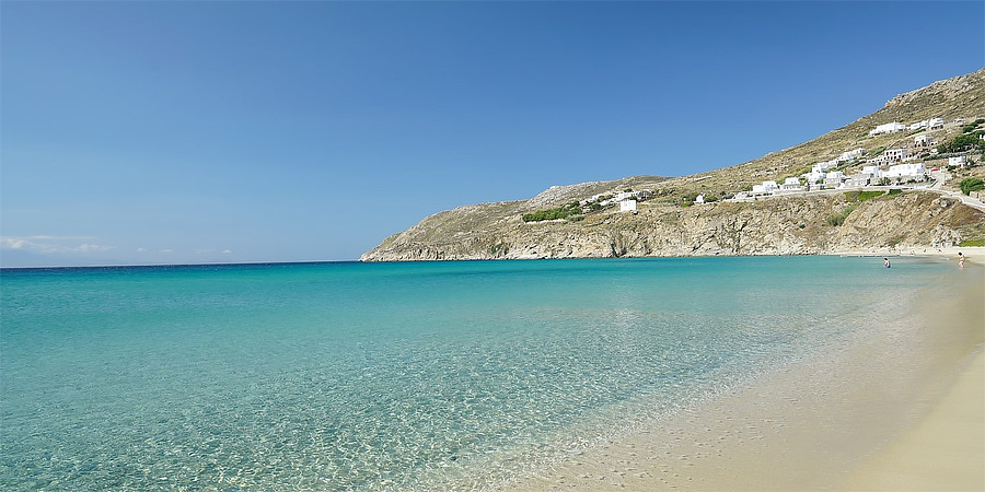 La spiaggia del Veraclub Penelope Mykonos