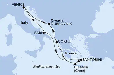 Crociera MSC Italia, Grecia e Crozia