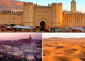 Tour del Marocco e deserto